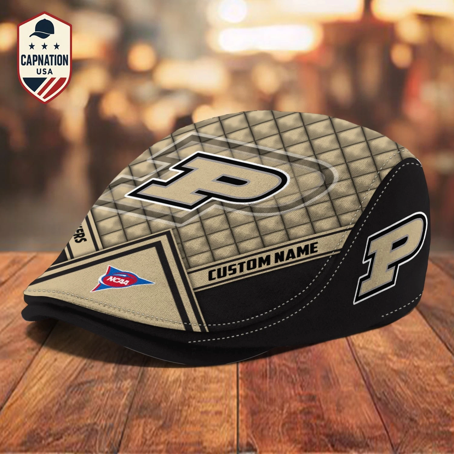 Purdue-Boilermakers Jeff Cap NCAA Flat Cap NCAA Newsboy Cap For Men