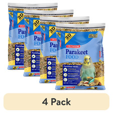 4 pack 3-D Pet Products Premium Parakeet Bird Food, with Probiotics, 7.5 lb.