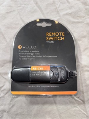 REMOTE SWITCH WIRED VELLO RS-C1LL FOR CANON CAMERAS
