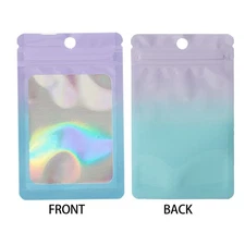 Gradient Matte Self-Sealing Bag with See-Through Window For Packaging Art Craft