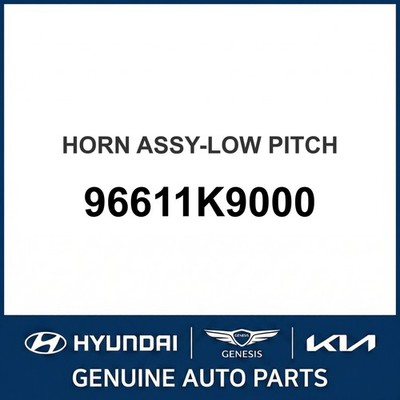 2019-2022 Hyundai Veloster N Horn Assembly - Low Pitch OEM Neu 96611K9000