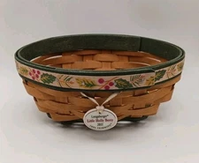 Longaberger 2011 Little Holly Berry Basket Green Tree Trimming Christmas 