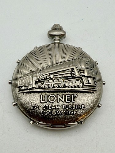 LIONEL TRAIN 100th Anniversary Pocket Watch 671 STEAM TURBINE Not Running 317D