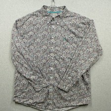 Cinch Shirt Men 2XL Brown Paisley Pattern Western Long Sleeve Button Down Rodeo