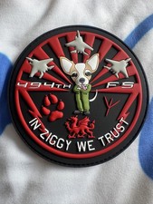USAF 494th Fighter Squadron  “In Ziggy we Trust” Rare Patch 