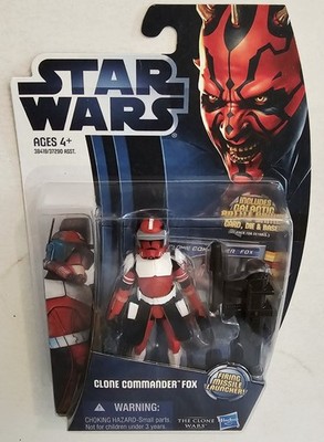 STAR WARS THE CLONE WARS CW18 CLONE COMMANDER FOX 3.75'' ACTION FIGURE 