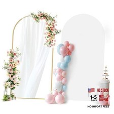 Arch Backdrop Stand and Cover Set, Metal Arch Stand Cover Set with 6FT White