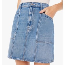 MOTHER SUPERIOR Denim Mini Skirt The Lineup Swooner Love Line Size 28 Designer