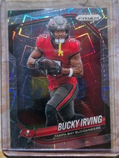 2025 Panini Prizm #169 Bucky Irving Silver Lazer Prizm Tampa Bay Buccaneers