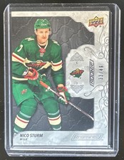 2019-20 Upper Deck Engrained Nico Sturm RC Ebony #/49 Wild Rookie