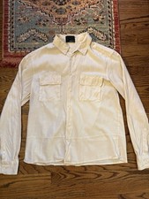 Phillip Lim 3.1 Women's Creme Button Down Blouse Textured Silk Size S/M