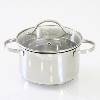 KOCHT TOPF KOCHTOPF EDELSTAHL EDELSTAHLKOCHTOPF 16 CM 1,5 LITER PADO NEU