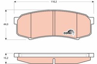 1 X Bremsbelagsatz BremsbeläGe TRW GDB3464 FüR Toyota