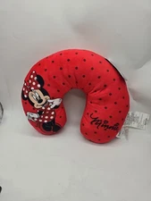 Minnie Mouse Travel Pillow Neck Support Red Dots Cushion Baby Plush Plane