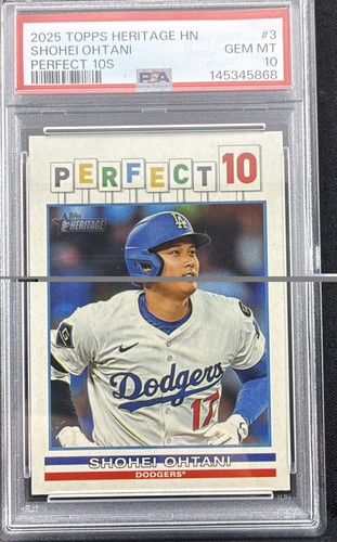 Shohei Ohtani 2025 Topps Heritage High Number #P10-3 Perfect 10's PSA-10