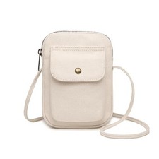 nylon Crossbody Lanyard Mobile Phone Bag Stylish Accessory With Canvas/Beige