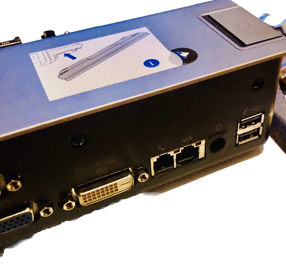 HP Ultra Slim Docking Station (KQ751AA) Elitebook USB,DVI, VGA, Ethernet, HDMI - Image 4 of 4