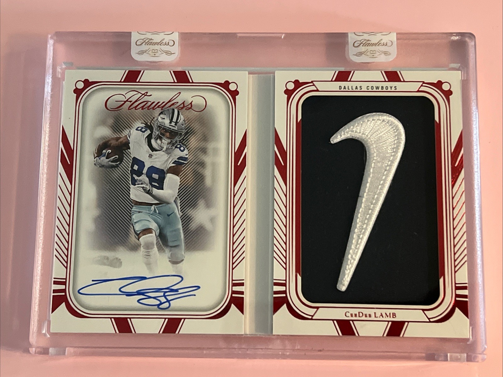 2024 Panini Flawless Veteran Booklet /2. CeeDee Lamb. VB-CDL. Auto. Nike Swoosh. view 1