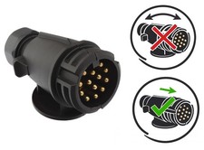 13-Poliger Anhänger Stecker 12V KFZ Auto PKW Anhängerstecker 13-Polig schwarz