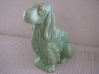 Vintage Shawnee Pottery Green Cocker Spaniel Dog Planter