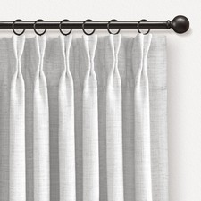 INOVADAY Pinch Pleated Blackout Curtains 84 Inch Length 2 Panels Set, 100 Bl...