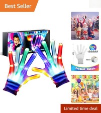 Multicolored LED Gloves with 6 Effects - Perfect Birthday and Party Gift