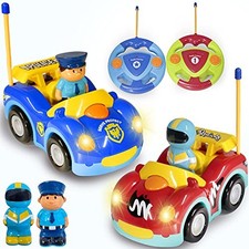 Remote Control Cartoon Police Car and Race Car RC Radio Control Toys for