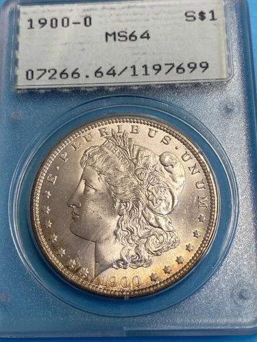 1900-O United States Morgan Silver Dollar $1 PCGS Graded MS64 Old Green Rattler