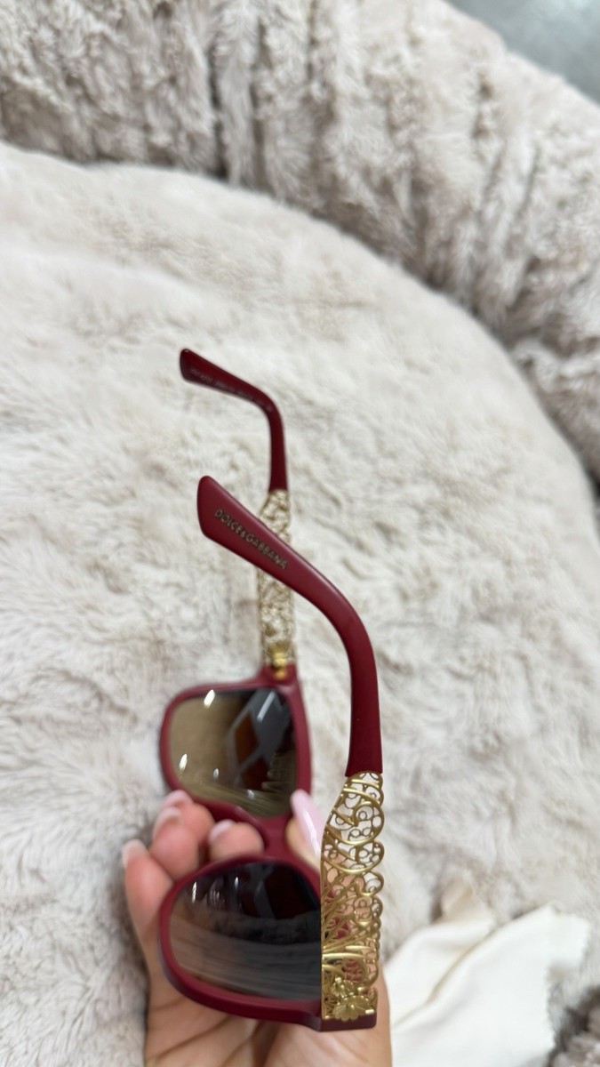 Dolce & Gabbana DG 4212 2583/13 Women Sunglasses Dolce & Gabbana Authentic Women Sunglasses Red DG 4212 2583  main image 4