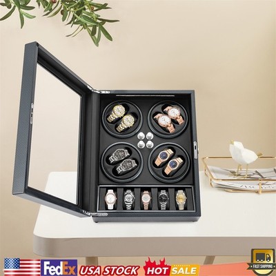 Automatic Rotation Watch Winder Box 10db 8+5 Watches Display Box Storage Case