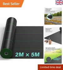 Professional Grade 2m x 5m Weed Control Fabric - Landscape and Garden Essential