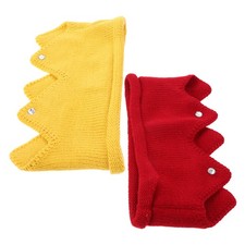 2pcs Toddler Knitted Crown Hat for Girls Boys Cute Knit Beanie Cap Baby Frist