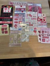Valentine s Day Scrapbooking Cardmaking Stickers Embellishments Lot