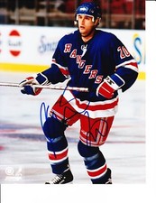 NEW YORK RANGERS RADEK DVORAK SIGNED OPEN ICE 8X10