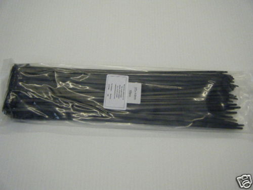 Cable Ties 370x4.8mm Black Qty 100 - Picture 1 of 1