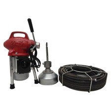 Drain Cleaner Machine, Sewer Snake Machine with 2 Cables, 100FT Max Working Leng