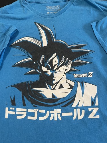 Dragon Ball Z Japanese Anime Blue Goku Graphic T Shirt Size XL Toei Animation