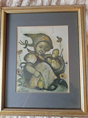 Vintage Framed Berta Hummel Prints Made In Germany