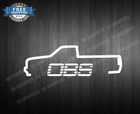 Obs Single Cab Truck Decal Sticker Window Windshield Bumper Old Body Style
