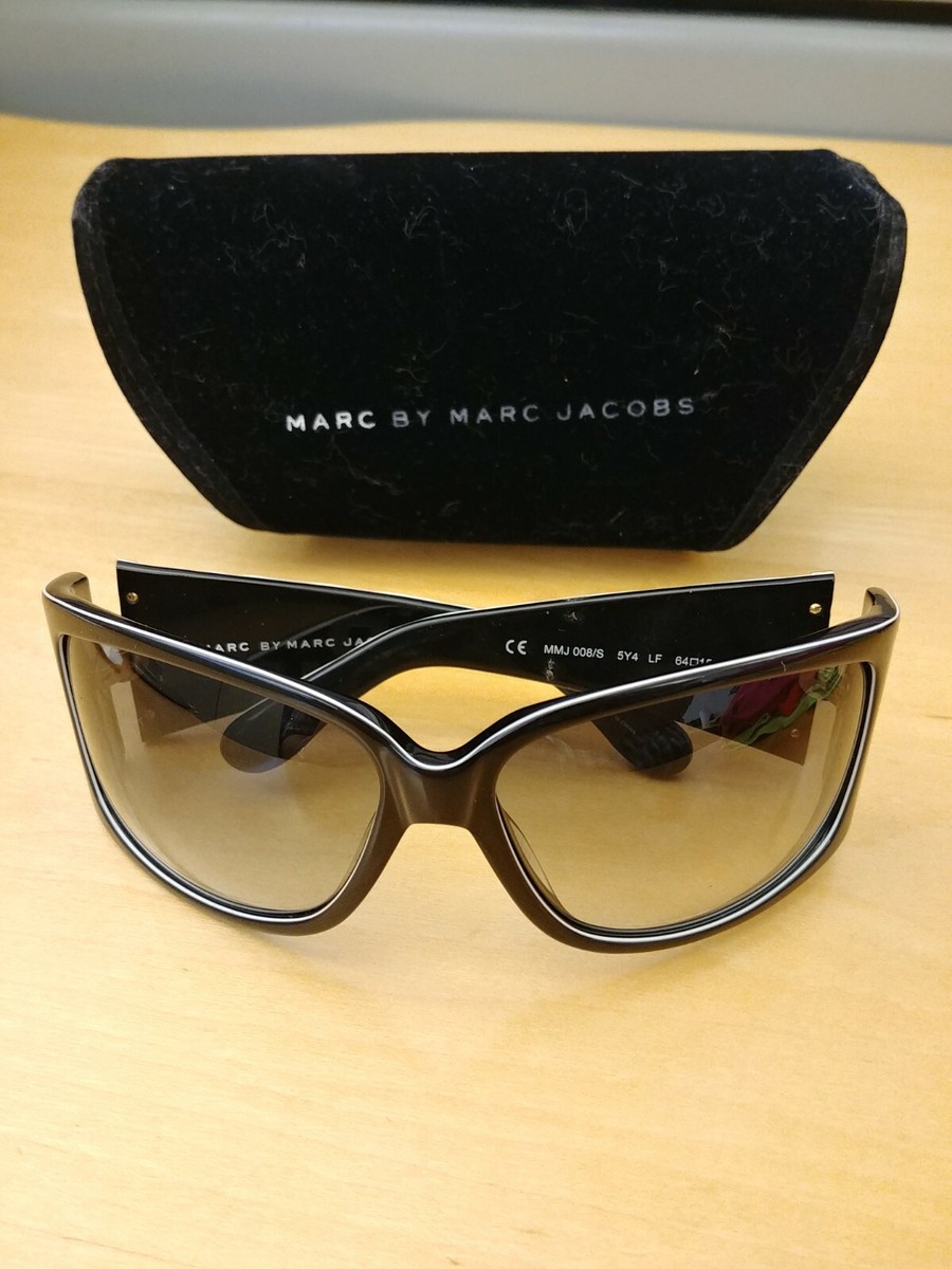 Marc by Marc Jacobs Ladies Sunglasses White/Black Lens 