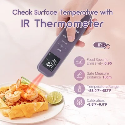 INKBIRD Infrared Thermometer IHT-1M IR Detector Cooking Time Food BBQ Pizza C/F - Image 1 of 4