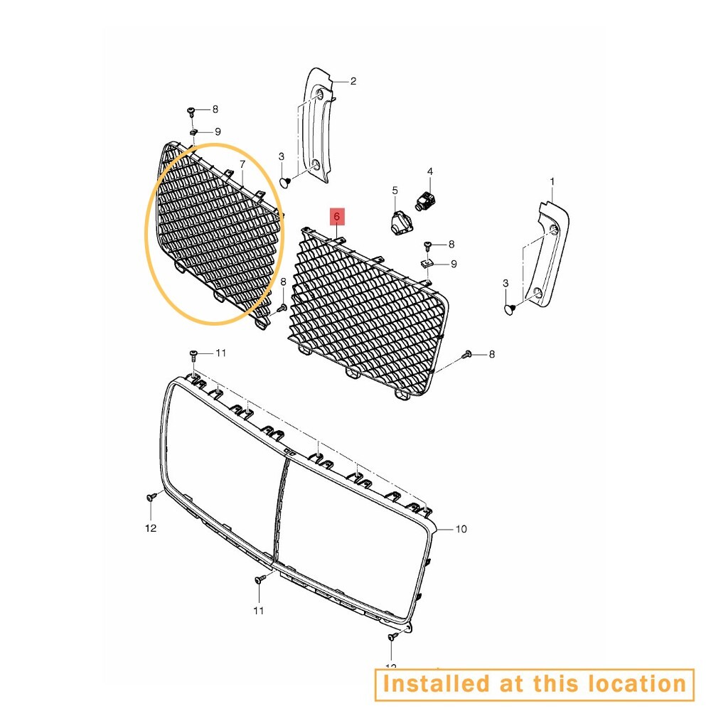 For Bentley radiator Grille Right OEM 36A853684E