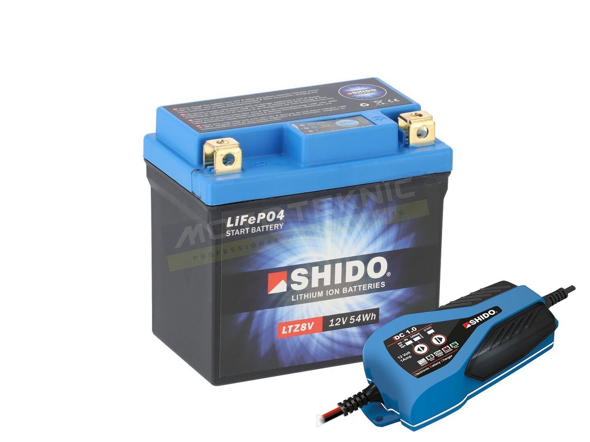 Battery Charger Africa Twin Lithium Battery Shido LTZ8V Lithium