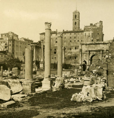 Italien Roma Forum Romanum Basilika alt NPG Stereo Foto 1900