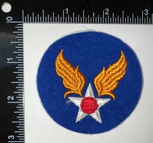 WWII US Army Air Force AAF Orange Detailed Wings UNWORN Felt Patch