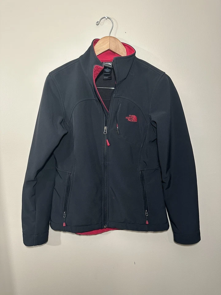 Chaqueta para mujer The North Face Apex Bionic Soft Shell C771 negra rosa talla pequeña Foto 2 de 4