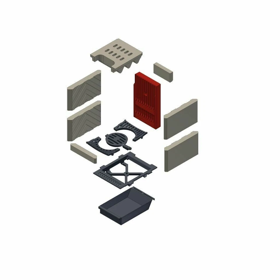 Camina & Schmid SD 9E / SD 11E Sekundärbelüftung groß, 450x260 mm Gussrückwand