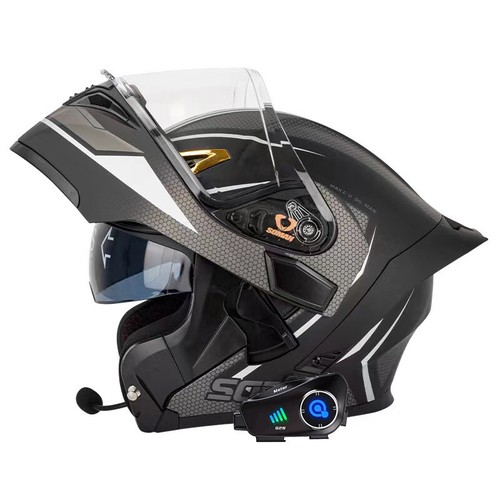 Motorcycle Full Face Helmet with Bluetooth Headset WiFi HD Camera Recorder DOT - Bild 20 von 28