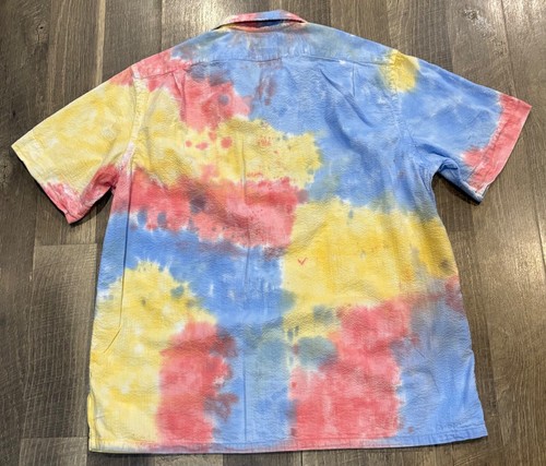 Polo Ralph Lauren Classic Fit Tie-Dye Seersucker Shirt Heritage Beach Large - Picture 2 of 7