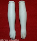 Antique China Doll spoon Arms authentic early bisque porcelain 1800´s vtg 2-3/5"